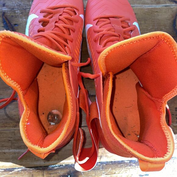 Nike Alpha Menace Pro 2 Mid Football Cleats Men's Sz 13 Orange USED AQ3209-800 - Picture 15 of 16